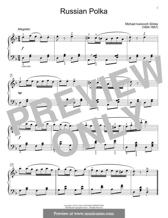 Polka in d-Moll: Für Klavier by Michail Glinka