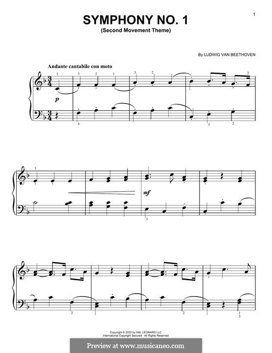 Fragmente: Movement II, for piano by Ludwig van Beethoven