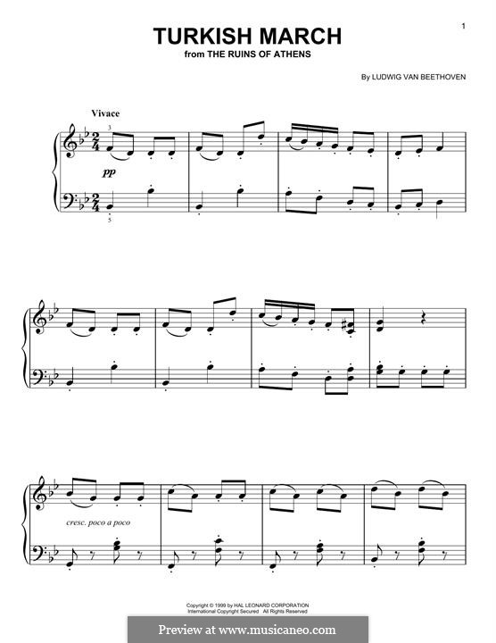 Türkischer Marsch: Für Klavier by Ludwig van Beethoven