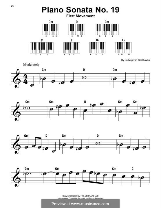 Sonate für Klavier Nr.19, Op.49 No.1: Teil I by Ludwig van Beethoven