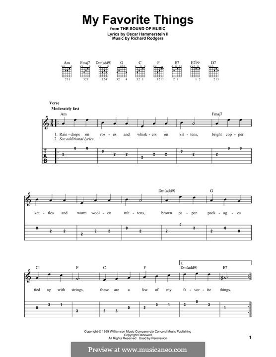 Guitar version: Für einen Interpreten by Richard Rodgers