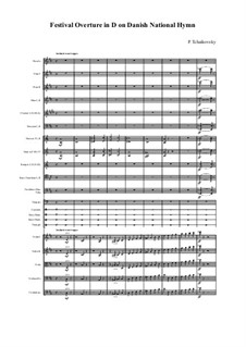 Festouvertüre auf die dänische Nationalhymne, TH 41 Op.15: Vollpartitur by Pjotr Tschaikowski