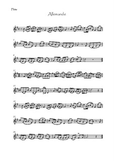 Suite in G-Dur für Flöte & Cembalo: Flötenstimme by Eckhard Deppe