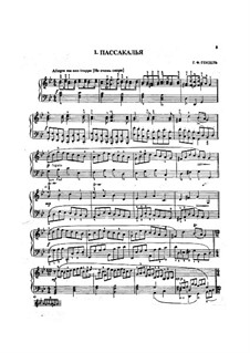 Suite Nr.7 in g-Moll, HWV 432: Passacaglia, for piano by Georg Friedrich Händel