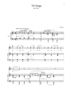 Norge, Op.58: No.2 Til Norge by Edvard Grieg