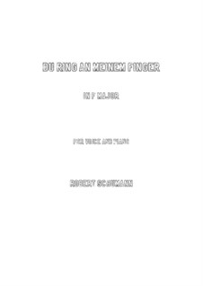 Nr.4 Du Ring an meinem Finger: F-Dur by Robert Schumann