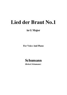 Nr.11 Lied der Braut: G Major by Robert Schumann