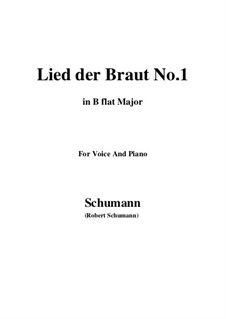 Nr.11 Lied der Braut: B flat Major by Robert Schumann