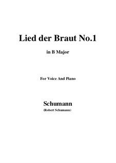 Nr.11 Lied der Braut: B Major by Robert Schumann