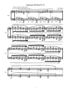 Aperçue D'orlon: No.15 for piano, MVWV 1360 by Maurice Verheul