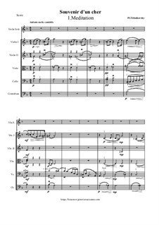 Souvenir d'un lieu cher (Memory of a Dear Place), TH 116 Op.42: Complete set, for violin and string orchestra - score and parts by Pjotr Tschaikowski