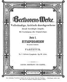 Vollständiger Sinfonie: Vollpartitur by Ludwig van Beethoven