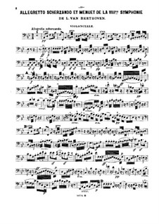 Fragmente: Teile II-III, für Klaviertrio – Cellostimme by Ludwig van Beethoven