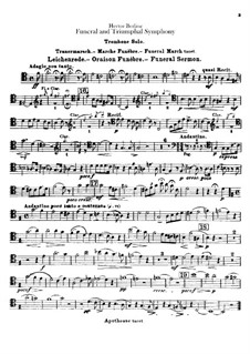 Grand Funeral and Triumphal Symphony, H.80 Op.15: Trombone Solo Stimme by Hector Berlioz