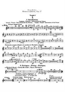 Romeo und Julie, H.79 Op.17: Trompete- und Kornettstimmen by Hector Berlioz