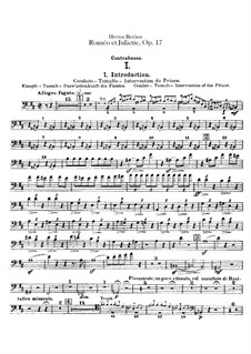 Romeo und Julie, H.79 Op.17: Kontrabassstimmen by Hector Berlioz