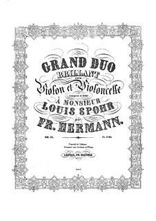 Grosse brillant Duo für Violine und Klavier, Op.12: Stimmen by Friedrich Hermann