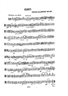 Gebet für Stimme, Streicher und Orgel, Op.137: Violastimme II by Franz Paul Lachner