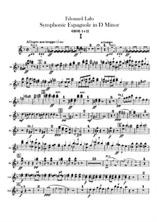 Spanische Sinfonie in D-Moll, Op.21: Oboenstimme by Édouard Lalo