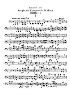 Spanische Sinfonie in D-Moll, Op.21: Fagottstimmen by Édouard Lalo