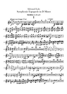 Spanische Sinfonie in D-Moll, Op.21: Trompetenstimme by Édouard Lalo