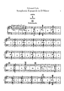 Spanische Sinfonie in D-Moll, Op.21: Harfestimme by Édouard Lalo
