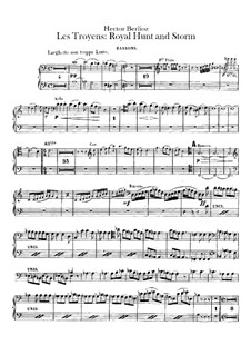 Les Troyens, H.133 Op.29: Act IV 'Royal Hunt and Storm' – bassoons parts by Hector Berlioz
