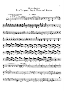 Les Troyens, H.133 Op.29: Act IV 'Royal Hunt and Storm' – violins parts by Hector Berlioz