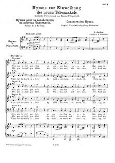 Hymne zur Einweihung des neuen Tabernakels, H.135: Hymne zur Einweihung des neuen Tabernakels by Hector Berlioz