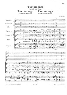 Tantum ergo für Solisten, Chor und Orgel, H.142: Tantum ergo für Solisten, Chor und Orgel by Hector Berlioz