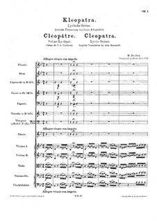 Der Tod der Kleopatra, H.36: Vollpartitur by Hector Berlioz