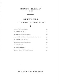 Skizzen für Klavier, Op.77: Nr.1 Schelm by Heinrich Hofmann