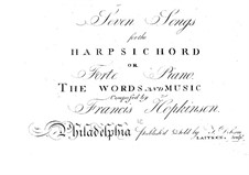 Acht Lieder für Stimme und Klavier (oder Cembalo): Acht Lieder für Stimme und Klavier (oder Cembalo) by Francis Hopkinson