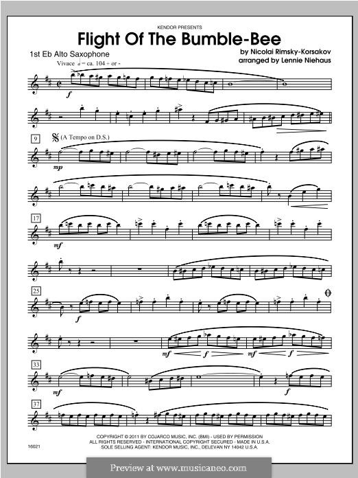 Hummelflug: For saxophones - Alto Sax 1 part by Nikolai Rimsky-Korsakov