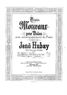 Ein altes Lied in neuer Zeit für Violine und Klavier, Op.52: Nr.2 Menuett – Solo Stimme by Jenö Hubay