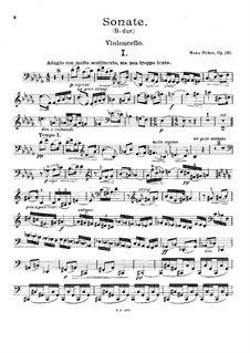 Sonate für Cello und Klavier in B-Dur, Op.130: Solostimme by Hans Huber
