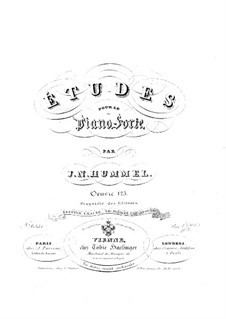 Ausgewählte Etüden für Klavier, Op.125: Ausgewählte Etüden für Klavier by Johann Nepomuk Hummel