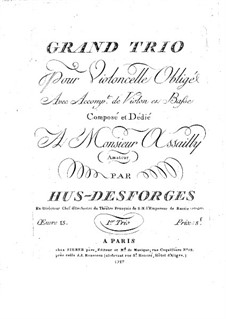 Streichtrio in Es-Dur, Op.15: Violinstimme by Pierre Louis Hus-Desforges