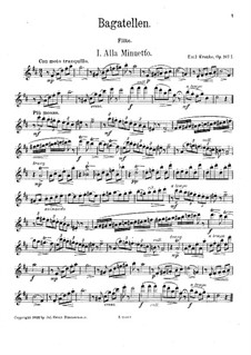 Bagatellen für Flöte und Klavier, Op.162: Solostimme by Emil Kronke