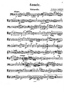 Sonate für Violine (oder Flöte, oder Cello) und Klavier Nr.2, Op.12 No.2: Cellostimme by Friedrich Wilhelm Kücken