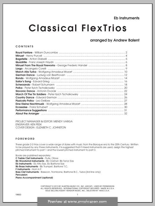 Classical FlexTrios: Eb Instruments part by Joseph Haydn, Henry Purcell, Anton Diabelli, William Duncombe