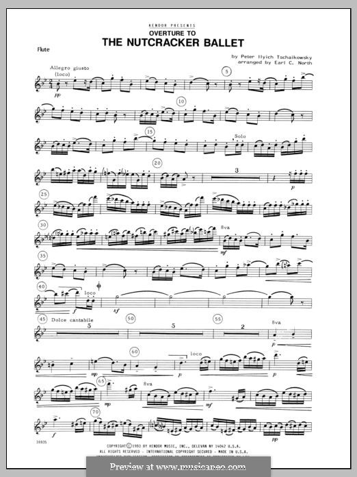 Fragmente: Overture, for winds – Flute part by Pjotr Tschaikowski