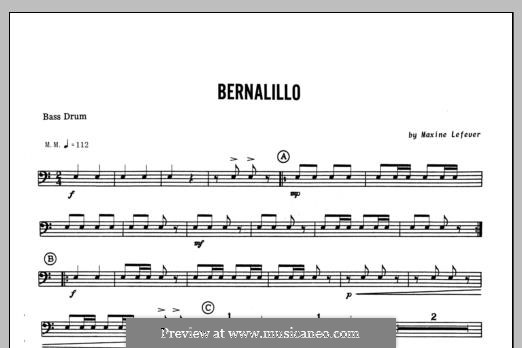 Bernalillo: Bass Drum part by Maxine Lefever