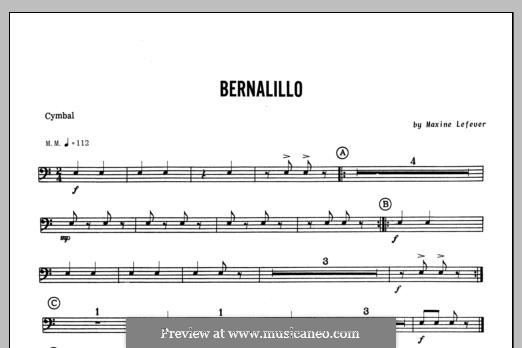 Bernalillo: Cymbal part by Maxine Lefever