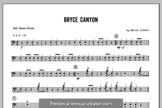 Bryce Canyon: 2nd snare drum part by Maxine Lefever