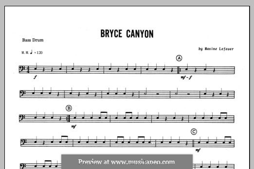 Bryce Canyon: Bass Drum part by Maxine Lefever