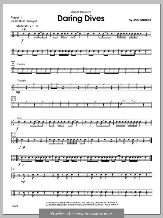 Daring Dives: Percussion 1 by Joel Smales