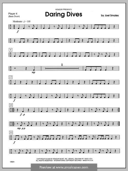 Daring Dives: Percussion 4 by Joel Smales