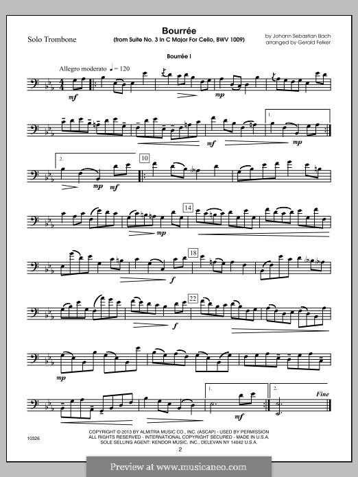 Kendor Master Repertoire - Trombone: Solo Trombone part by Johann Sebastian Bach, Wolfgang Amadeus Mozart, Johannes Brahms, Giovanni Battista Bononcini