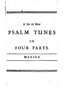 A Set of New Psalm Tunes: Contralto part by John Bishop